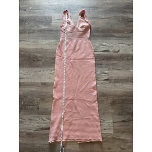 Torn By Ronny Kobo Crochet Knit V-Nec Midi Dress New Without Tag Size S